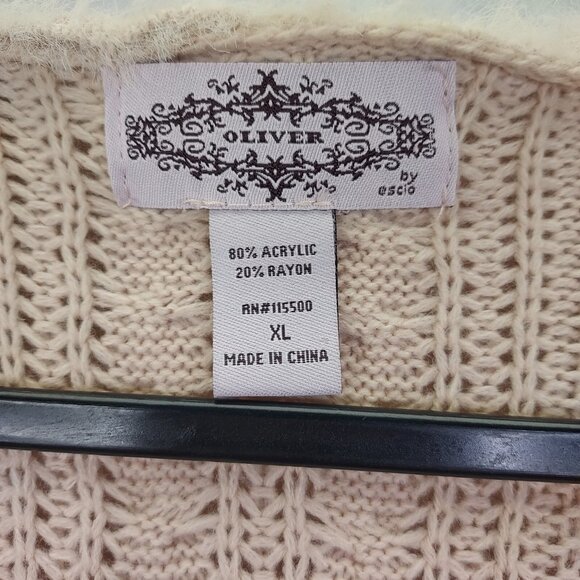 Oliver by Escio Duster Cardigan Vest XL Sleeveless Knit Pockets Hood Blush Pink - Picture 11 of 14